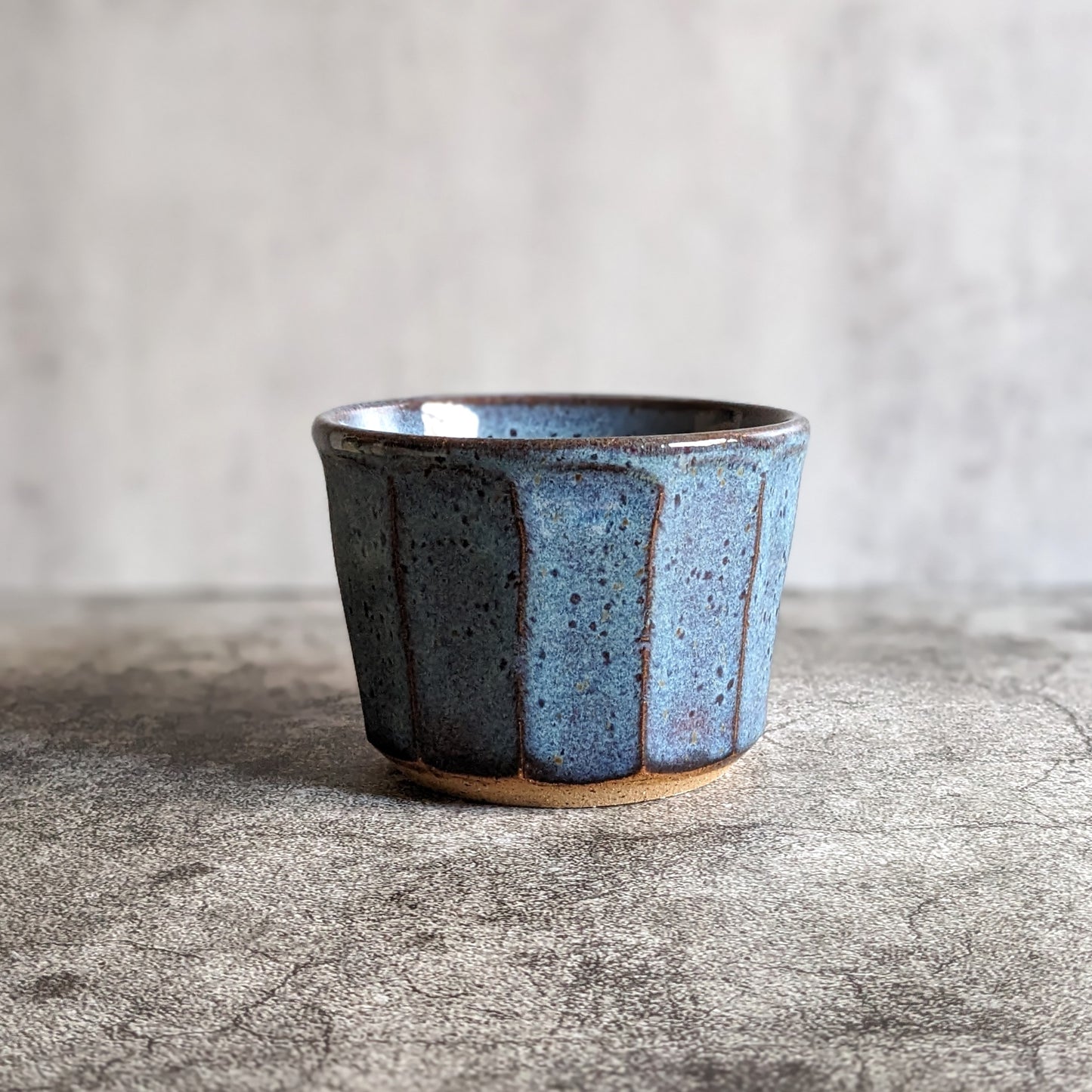 Blue Fluted Cup
