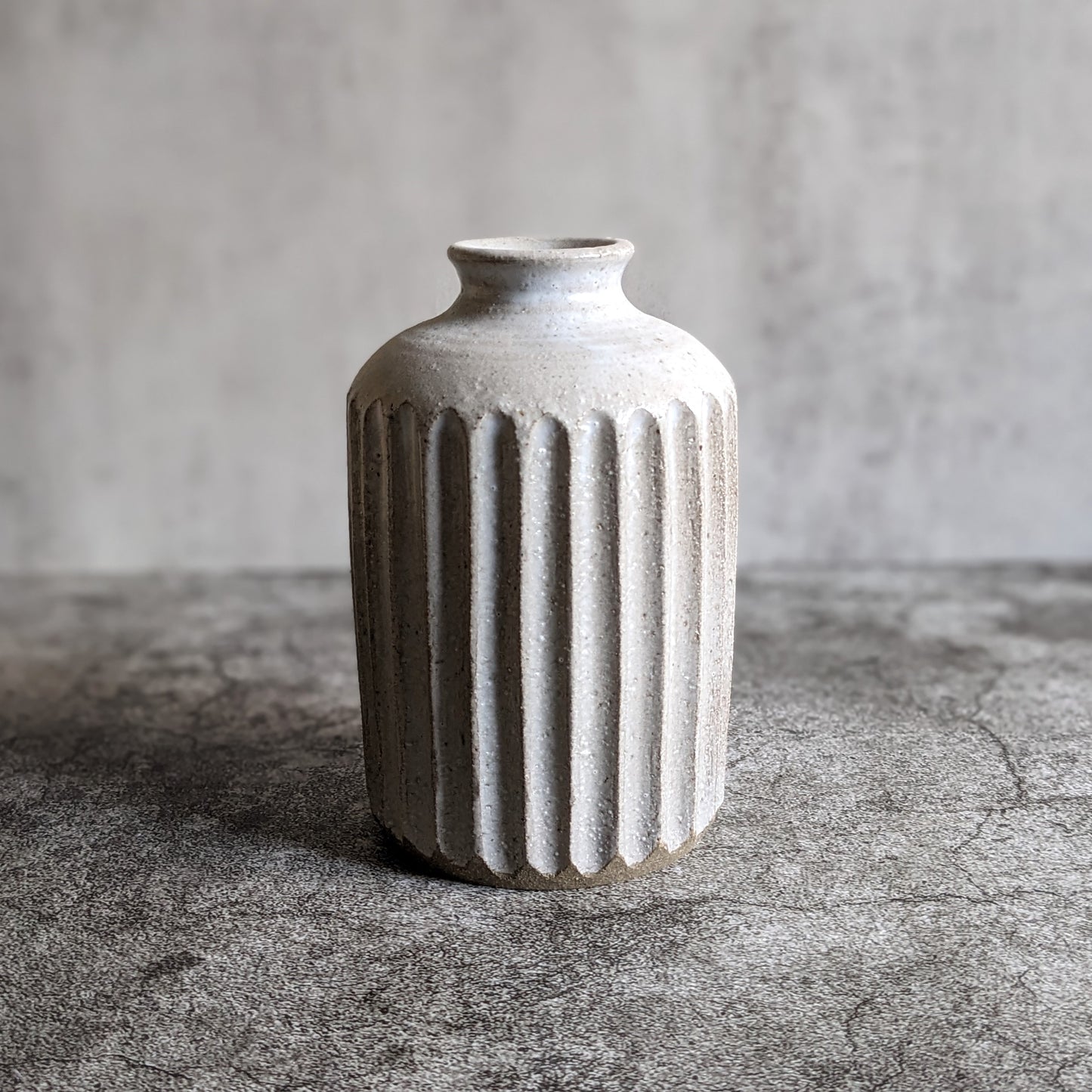 Speckled Fluted Vase