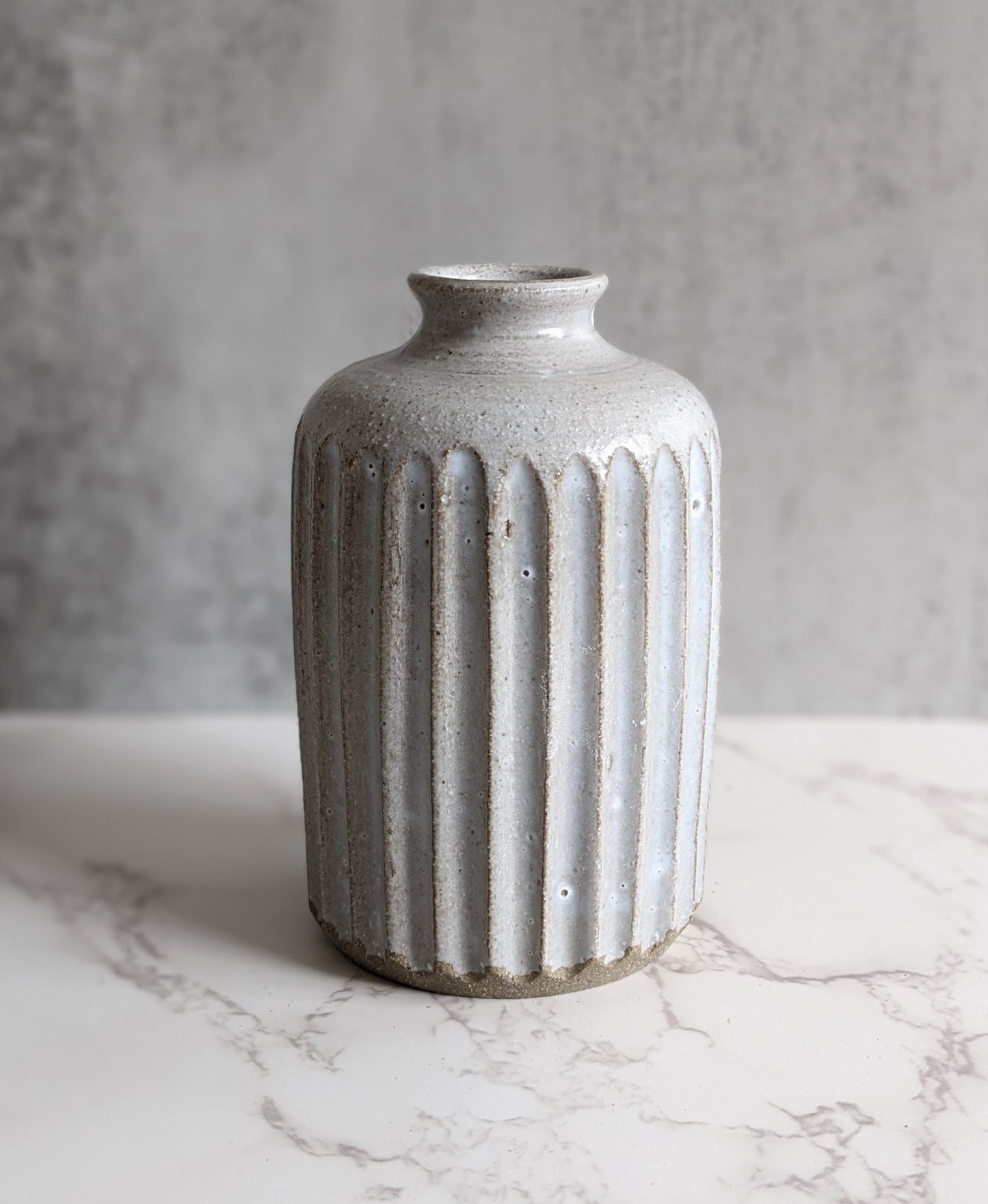 Speckled Fluted Vase