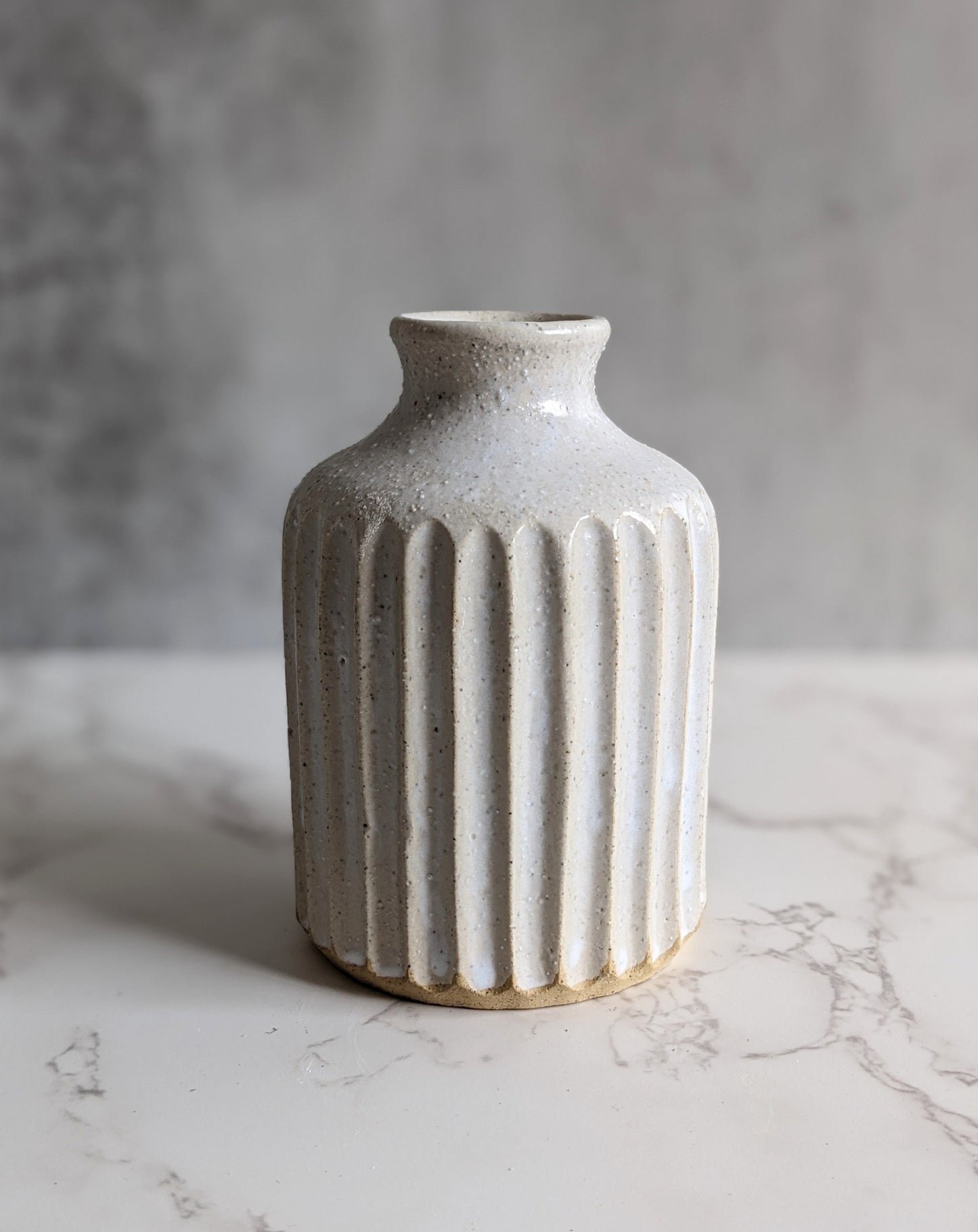 Speckled Fluted Vase