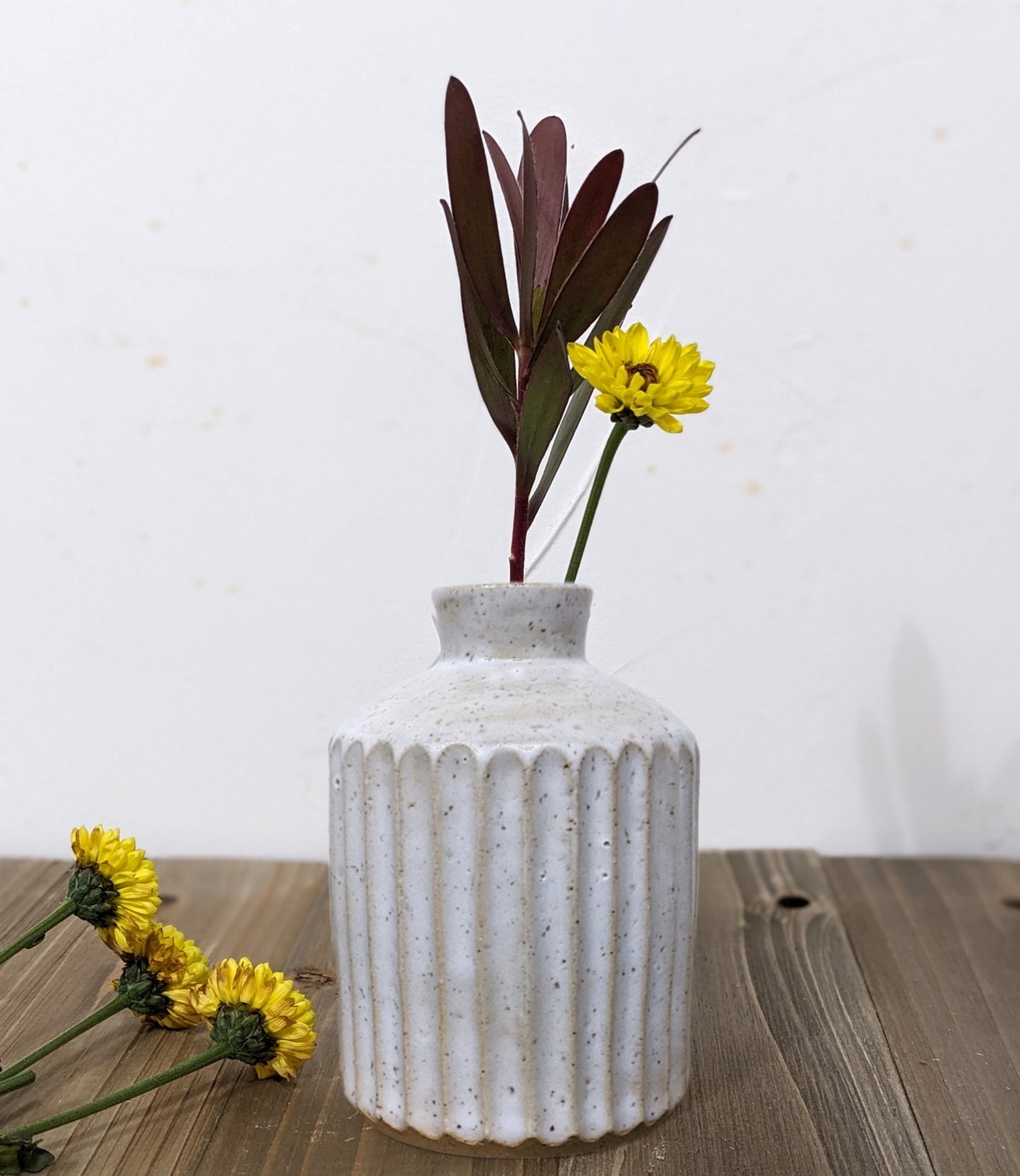 Speckled Fluted Vase