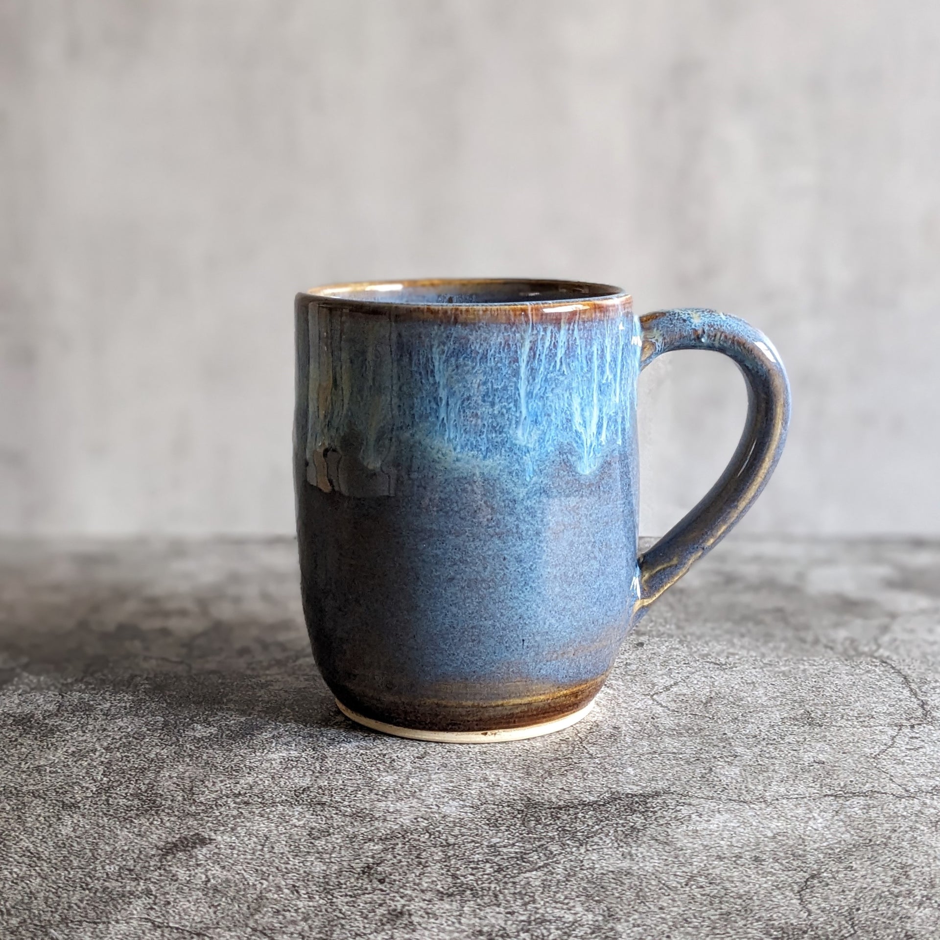 Blue Drippy Mug  Shawn Wood Ceramics